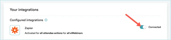 Screenshot 17 for How can I use Zapier to integrate eWebinar with other products?