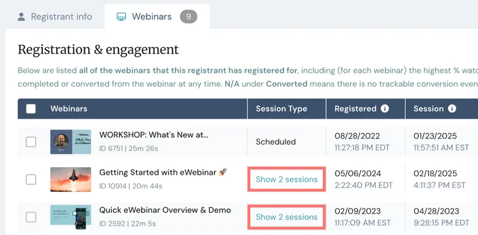 ud analytics - multiple sessions