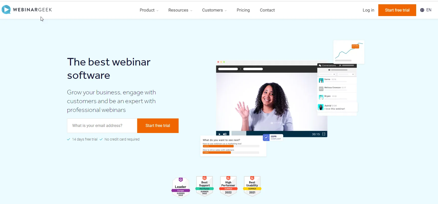 WebinarGeek Home Page