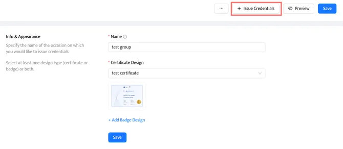 certifier issue credentials