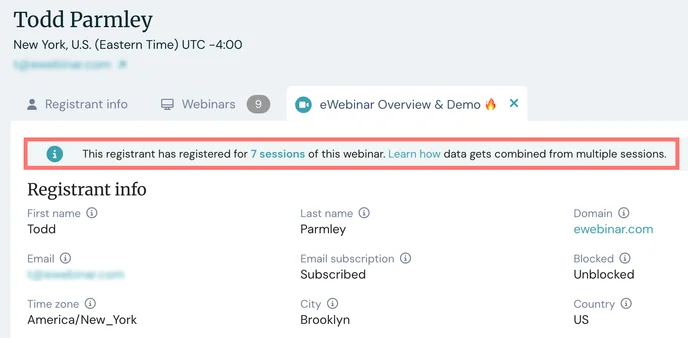 multi-session record