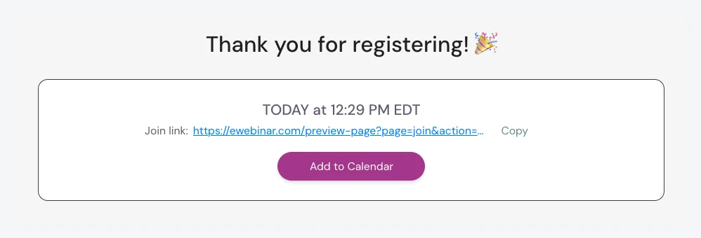 Screenshot 2 for How do I set up my eWebinar so people must purchase it via a third-party payment processor, like PayPal, before attending?