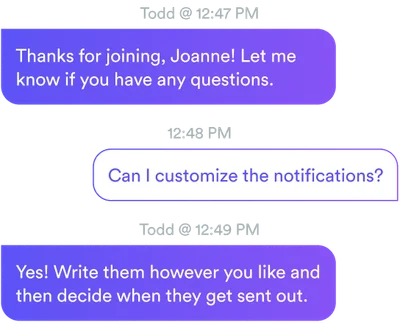 eWebinar chat conversation