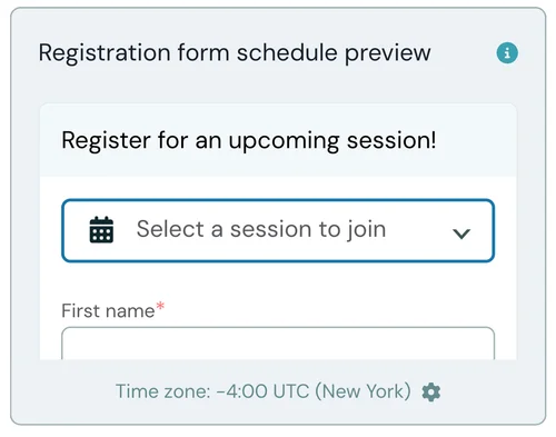 eWebinar registration form previewer
