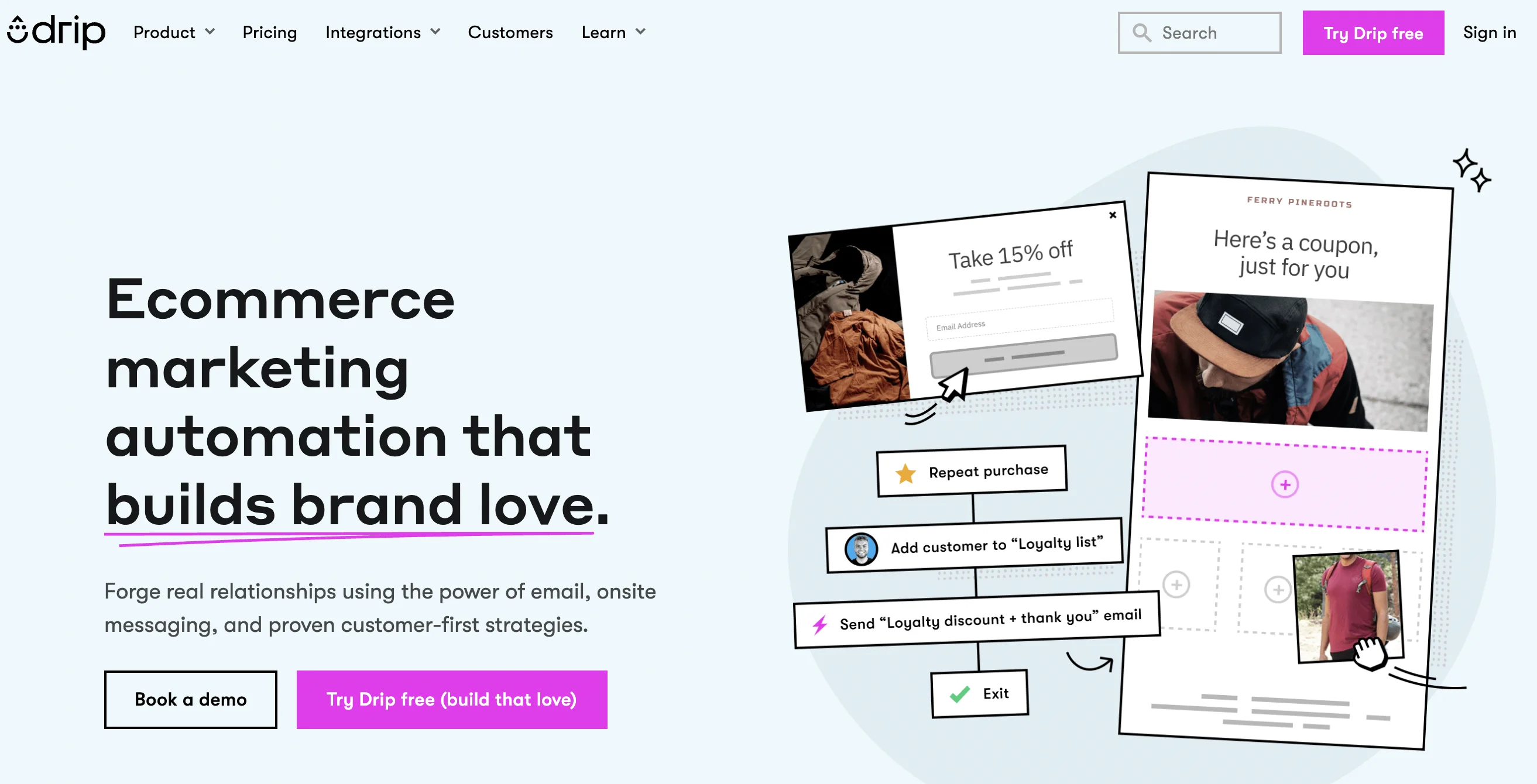 Drip product screenshot