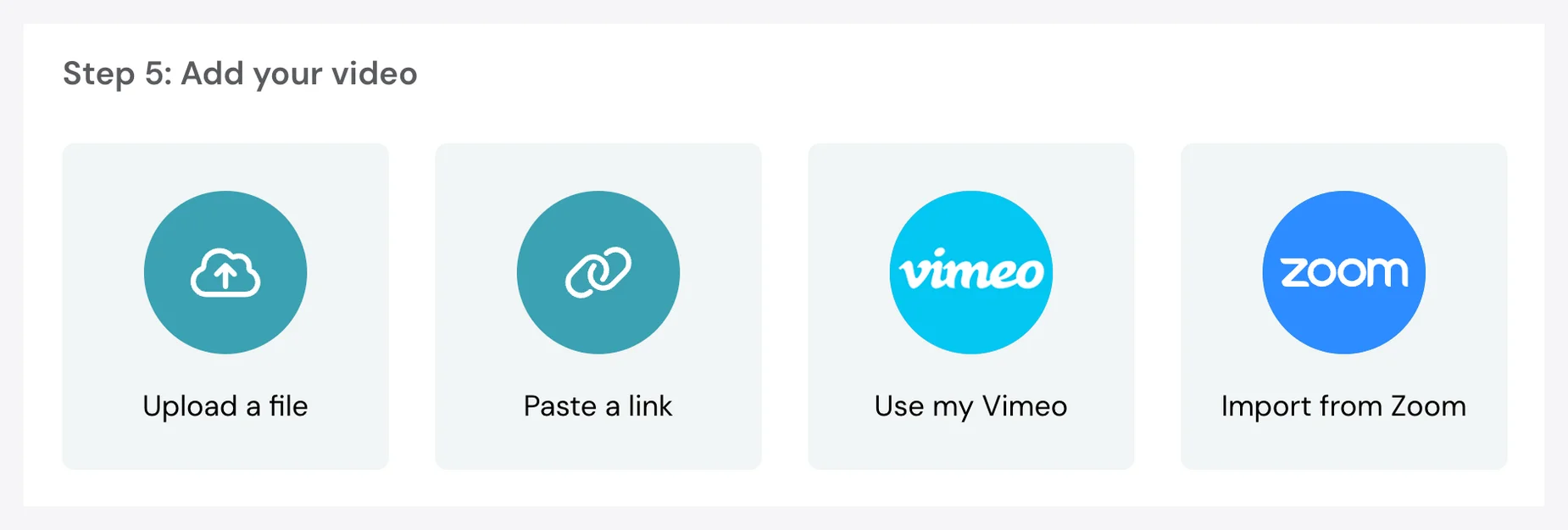 step 5 - add video (zoomed)
