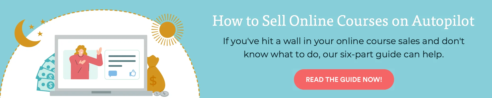 Banner ad for How to Sell Online Courses on Autopilot