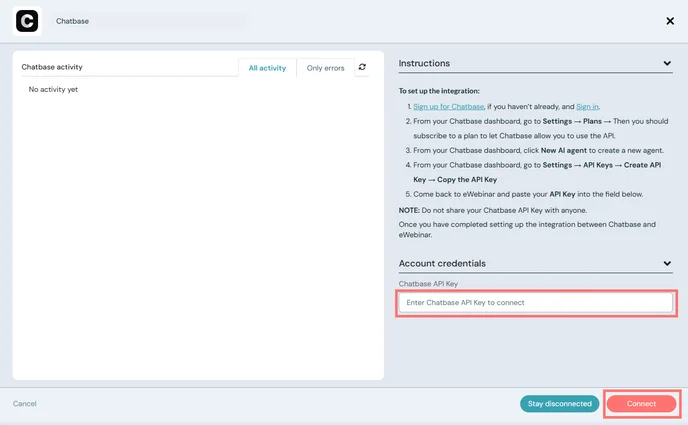 ewebinar chatbase api