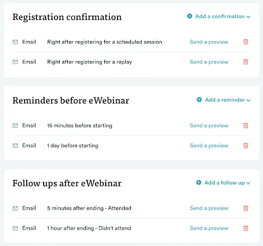 Registration confirmation