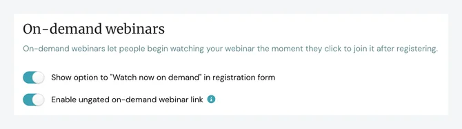 on-demand webinars