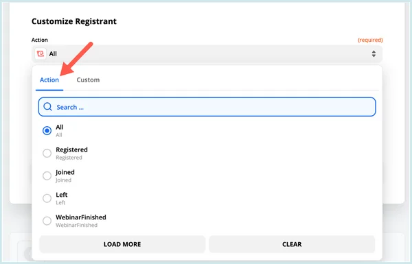 Screenshot 9 for How can I use Zapier to integrate eWebinar with other products?