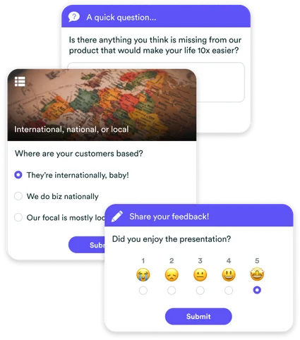 Examples of eWebinar interactions