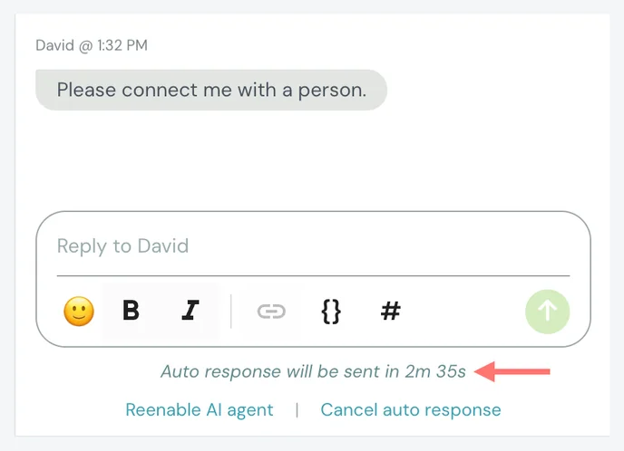 auto response countdown