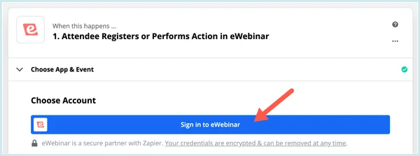 Screenshot 6 for How can I use Zapier to integrate eWebinar with other products?