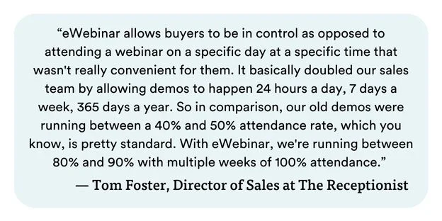 Tom Foster - Director of Sales at The Receptionist