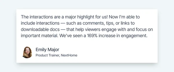 Review by Emily Major on interactions