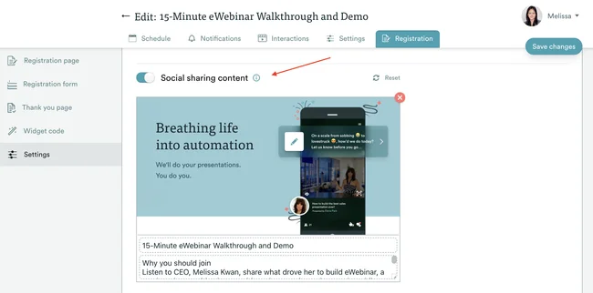 Social media content
