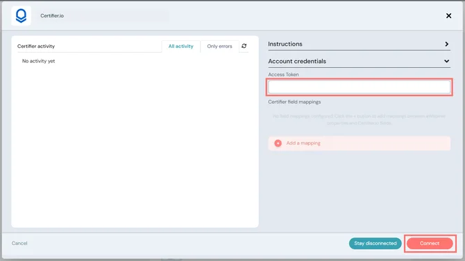connect certifier instructions
