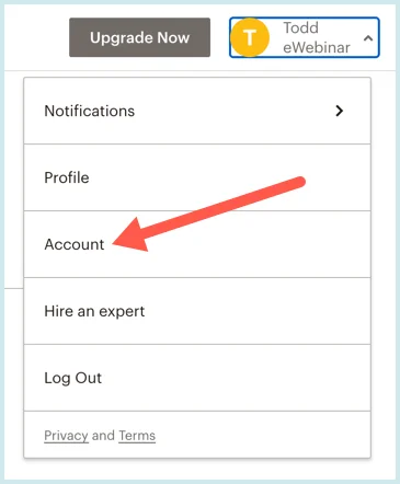 Screenshot 1 for How do I integrate eWebinar with MailChimp?