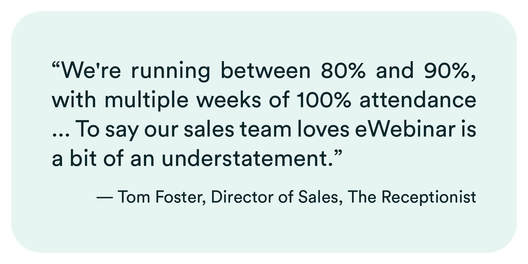 Tom Foster eWebinar testimonial