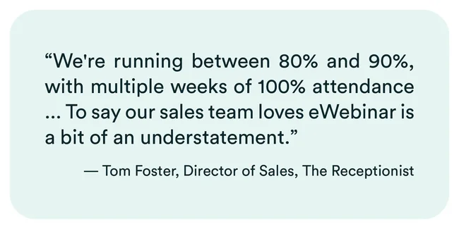 Tom Foster eWebinar testimonial