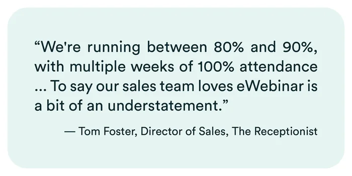 Tom Foster eWebinar testimonial