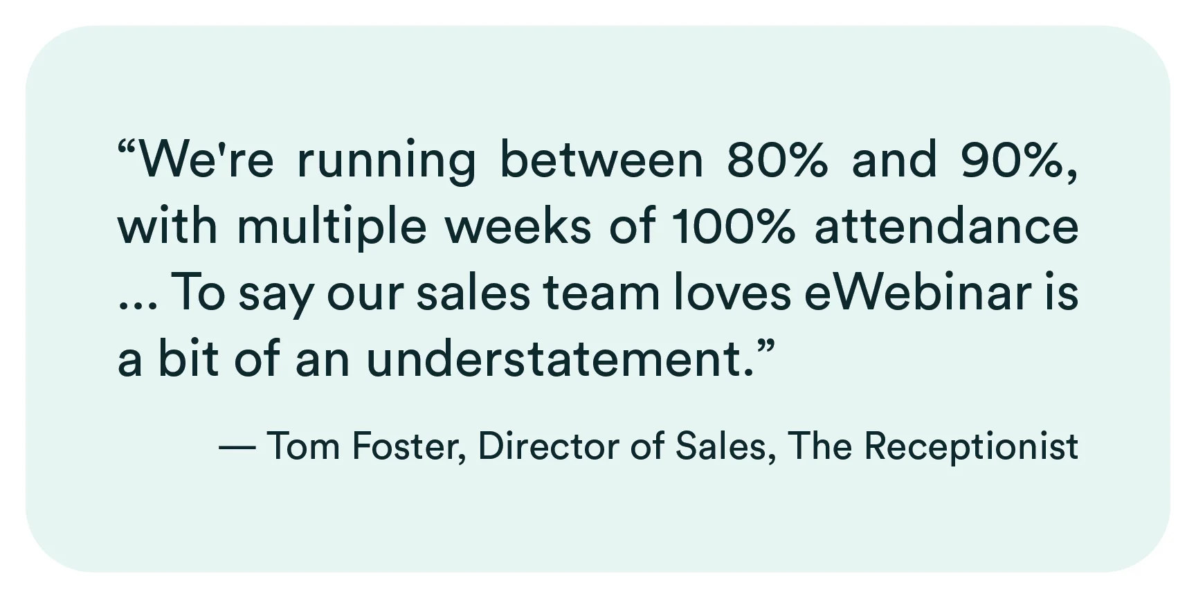 Tom Foster eWebinar testimonial