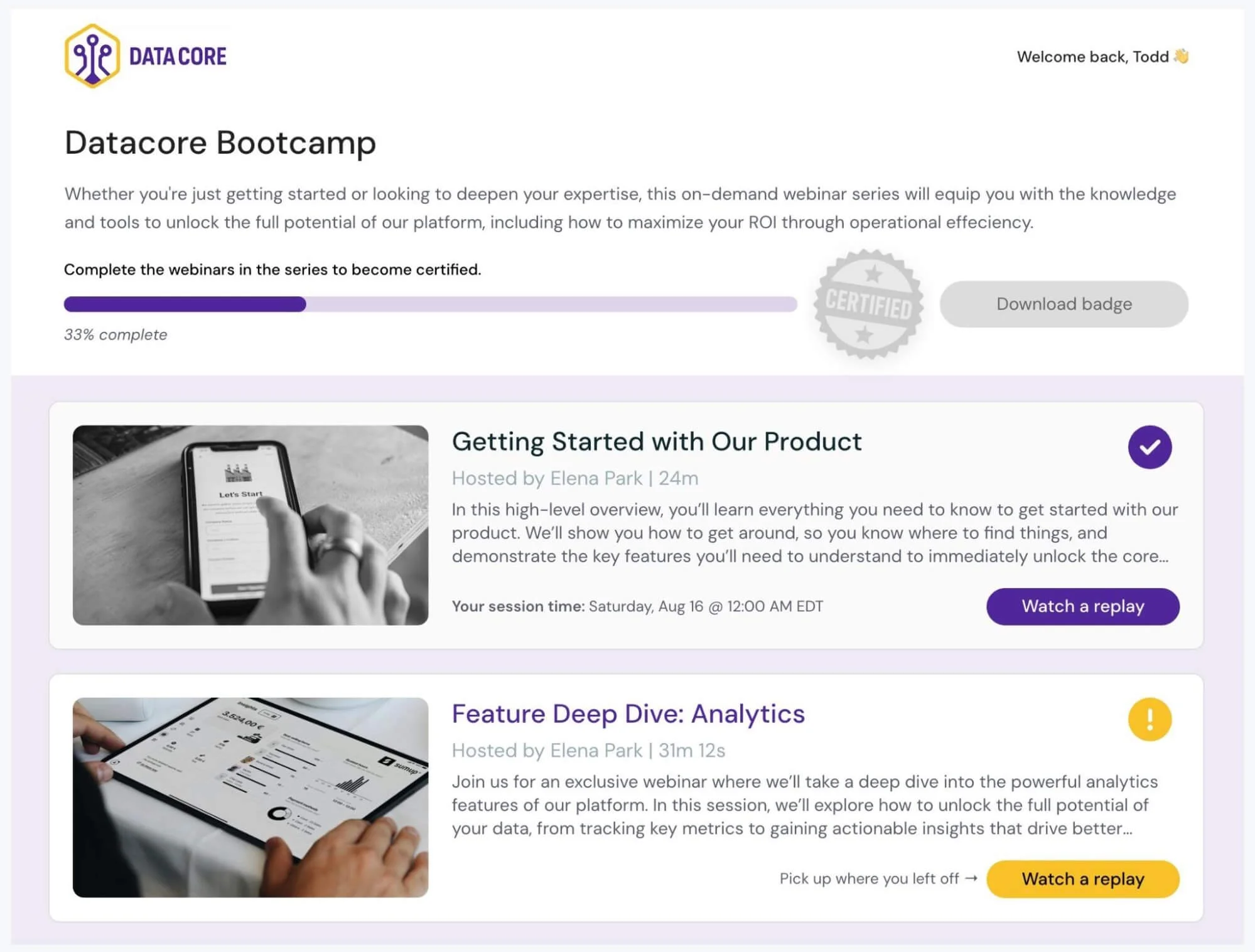 eWebinar: Creating Datacore Bootcamp Series