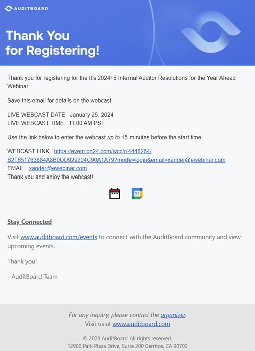 AuditBoard-webinar-confirmation-email