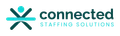 Connected Staffing Solutions logo with stylized figure.