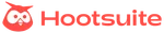 Hootsuite logo with red owl and text.