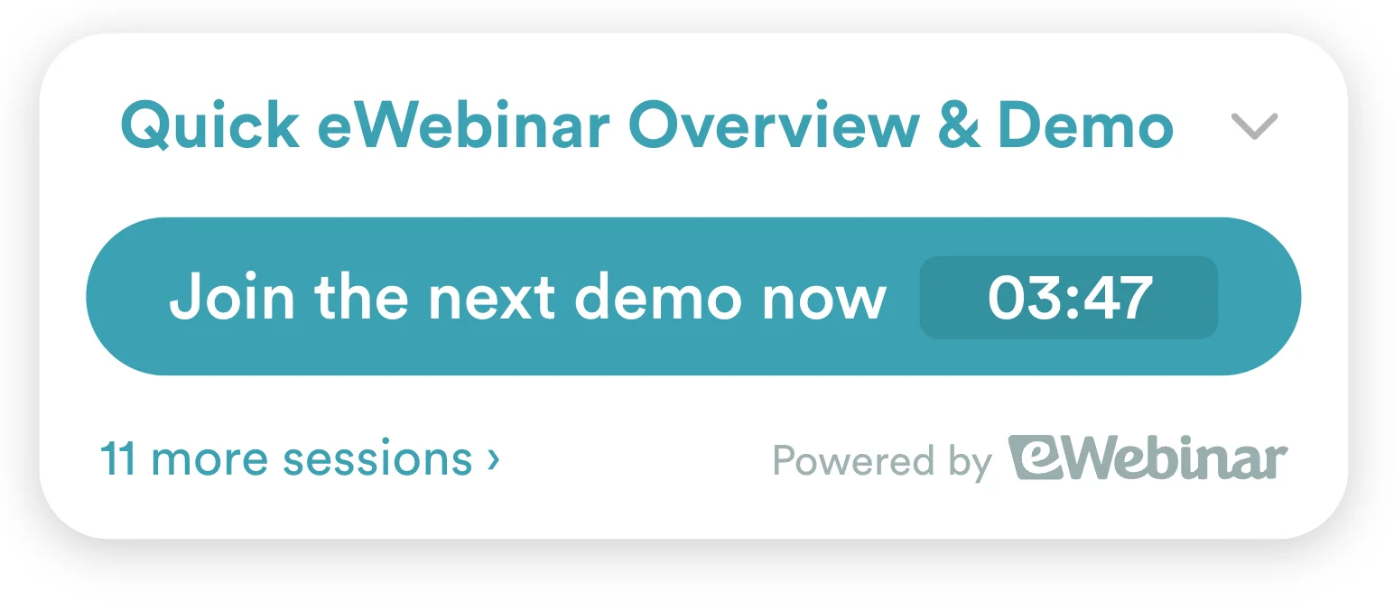 eWebinar pop-up widget