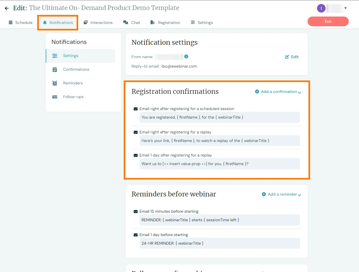 Screenshot 7 for How to use eWebinar's Twilio integration to send messages over WhatsApp?