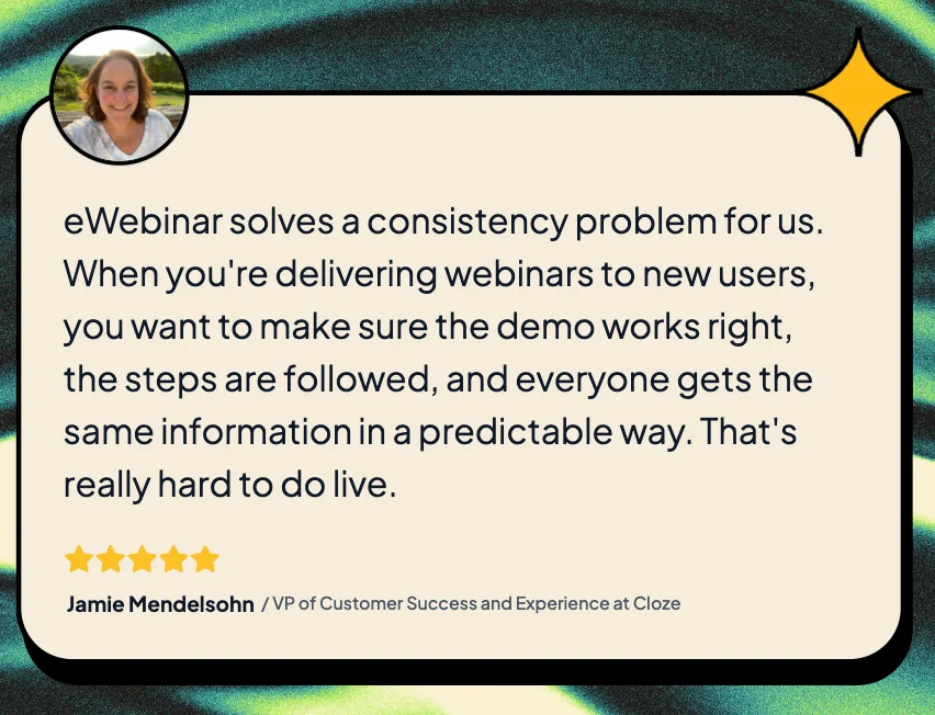Jamie Mendelsohn from Cloze eWebinar Testimonial
