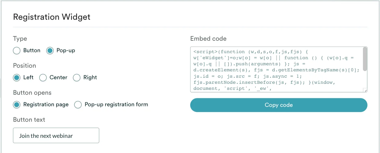 Screenshot 8 for What is the eWebinar integration with Thinkific and how do I set it up? + Thinkific FAQ