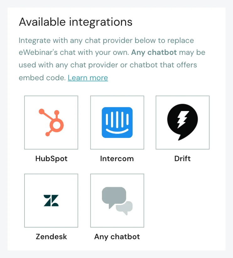 Screenshot 3 for How do I set up chat when creating an eWebinar?