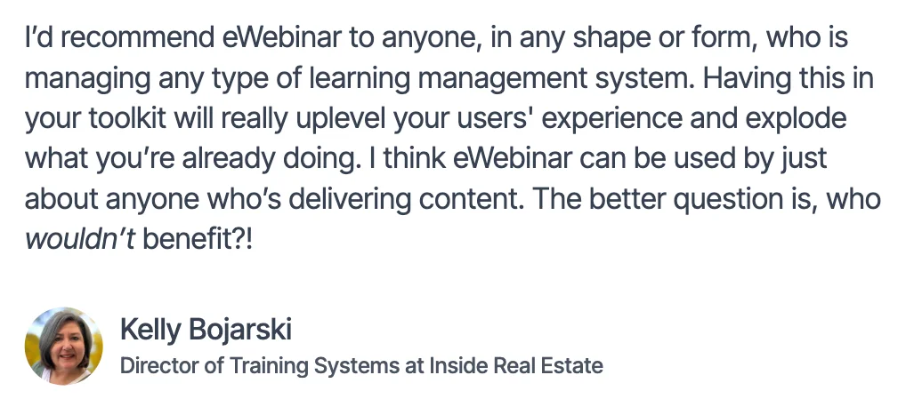 Kelly Bojarski Inside Real Estate eWebinar Testimonial.png