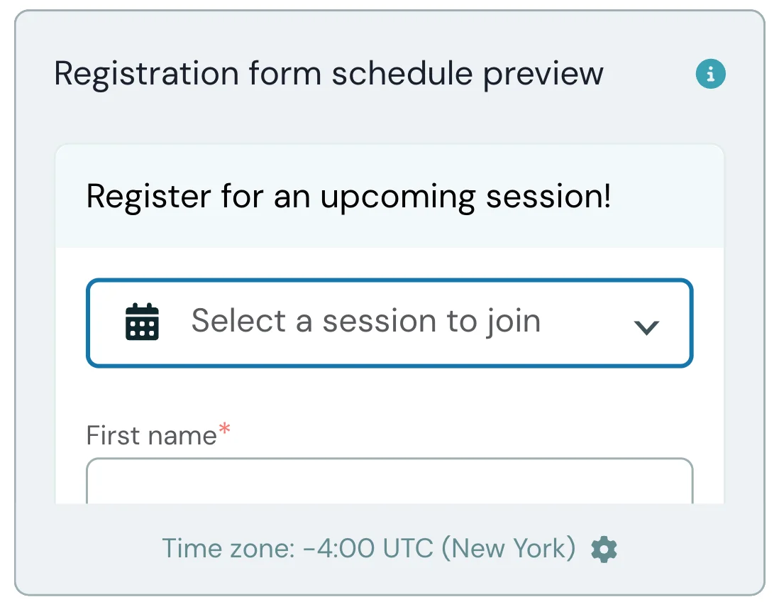 eWebinar registration form previewer
