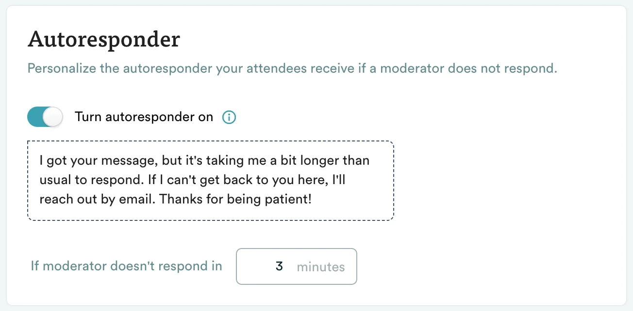 Screenshot 6 for How do I set up chat when creating an eWebinar?