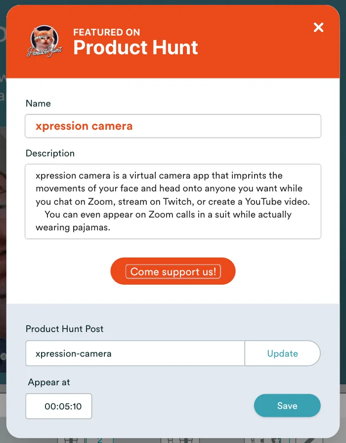 Screenshot 3 for What are eWebinar's integrations with Product Hunt and how do I set them up?