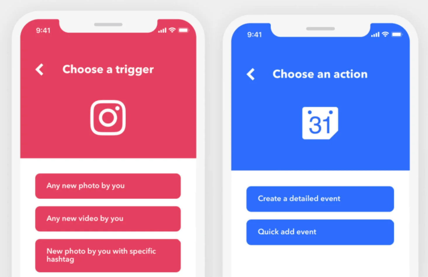 Integrations through IFTTT