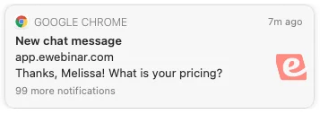 Screenshot 7 for How does chat work in eWebinar? + Chat FAQ