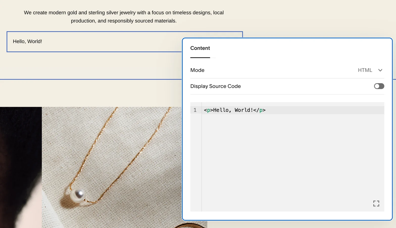 Screenshot 6 for How do I use eWebinar widgets on my SquareSpace site?