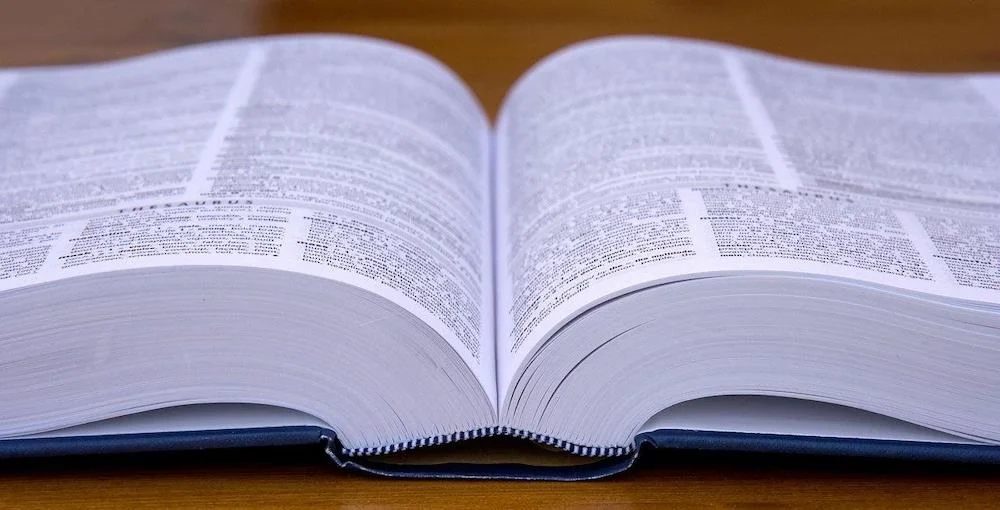 Large open book