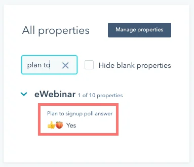Screenshot 5 for How do I map and send properties (registrant data) from eWebinar to my CRM to use in email drip campaigns and automate workflows?