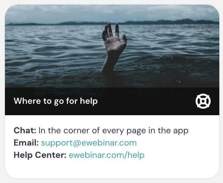 Where to go for help tip interaction