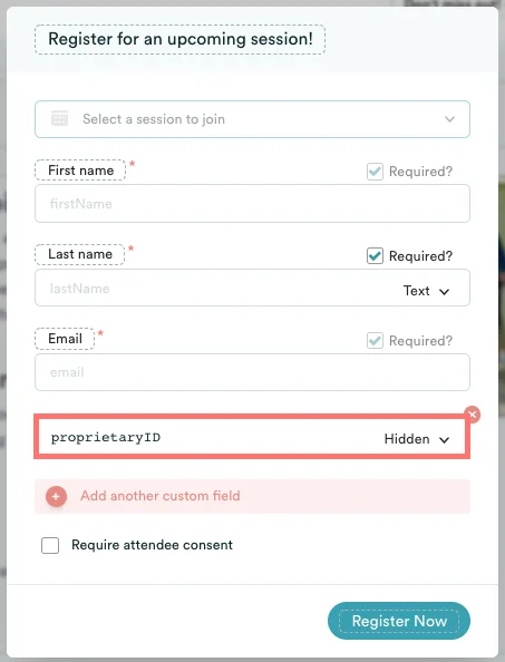 Screenshot 1 for How do I pre-populate a registration form using URL parameters?