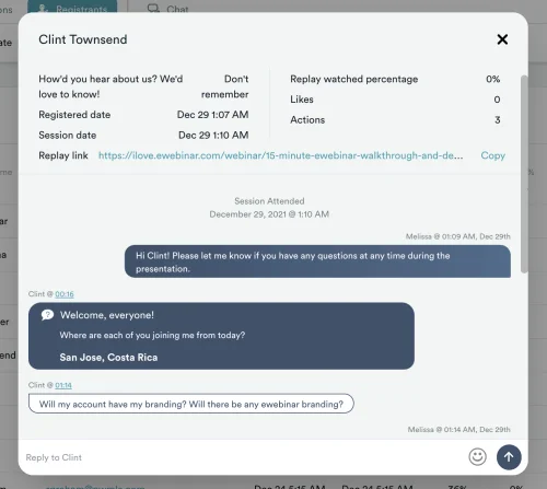Registrant profile