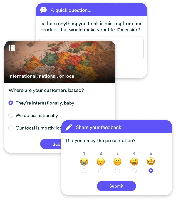 Examples of eWebinar interactions