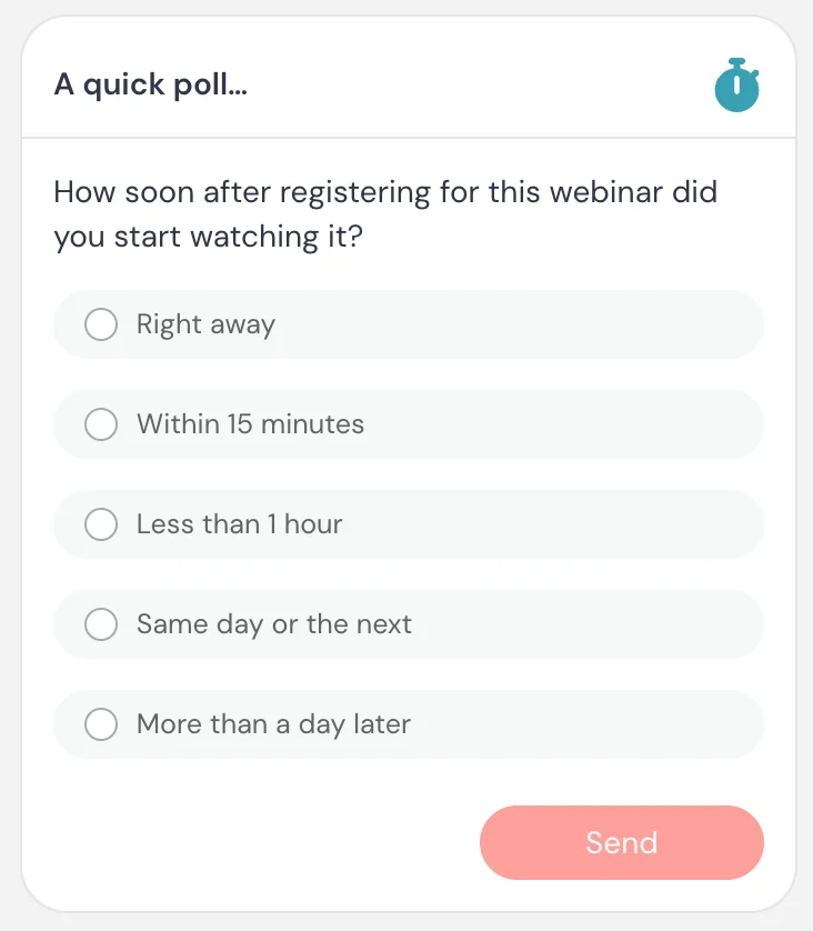 A quick poll interaction